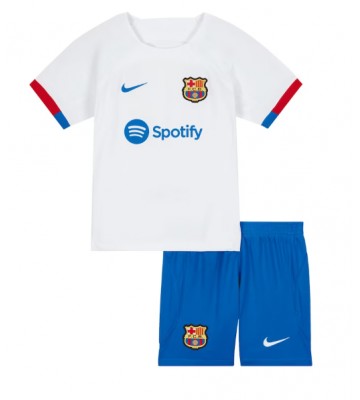 Barcelona Udebanesæt Børn 2023-24 Kort ærmer (+ korte bukser)